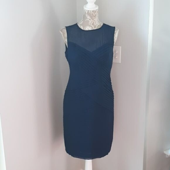 Muse Women's Dress Size 10 Sleeveless Sheath Dress Blue Formal Party Career - Picture 1 of 6